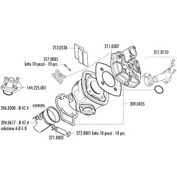 CILINDRO COMPLETO POLINI PIAGGIO APRILIA DERBI GILERA H2O