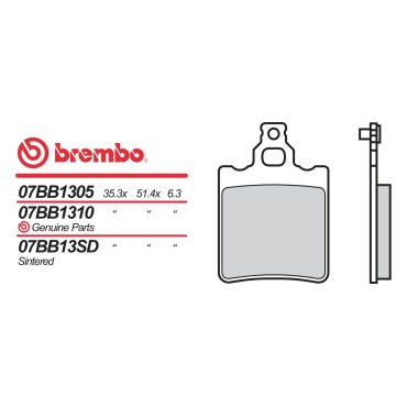 PASTICCHE FRENO BREMBO 07BB1310