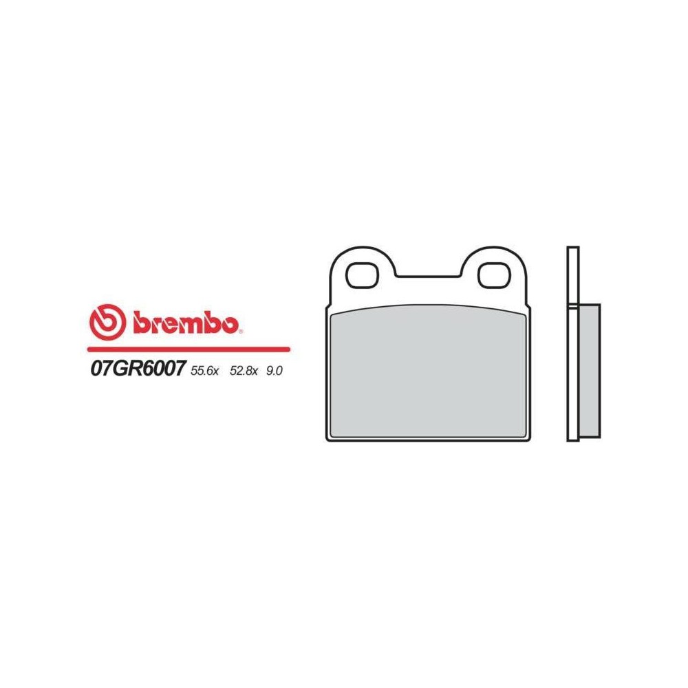 PASTICCHE FRENO BREMBO 07BM0207/07GR6007 PASTICCHE FRENO BREMBO 07BM0207/07GR6007