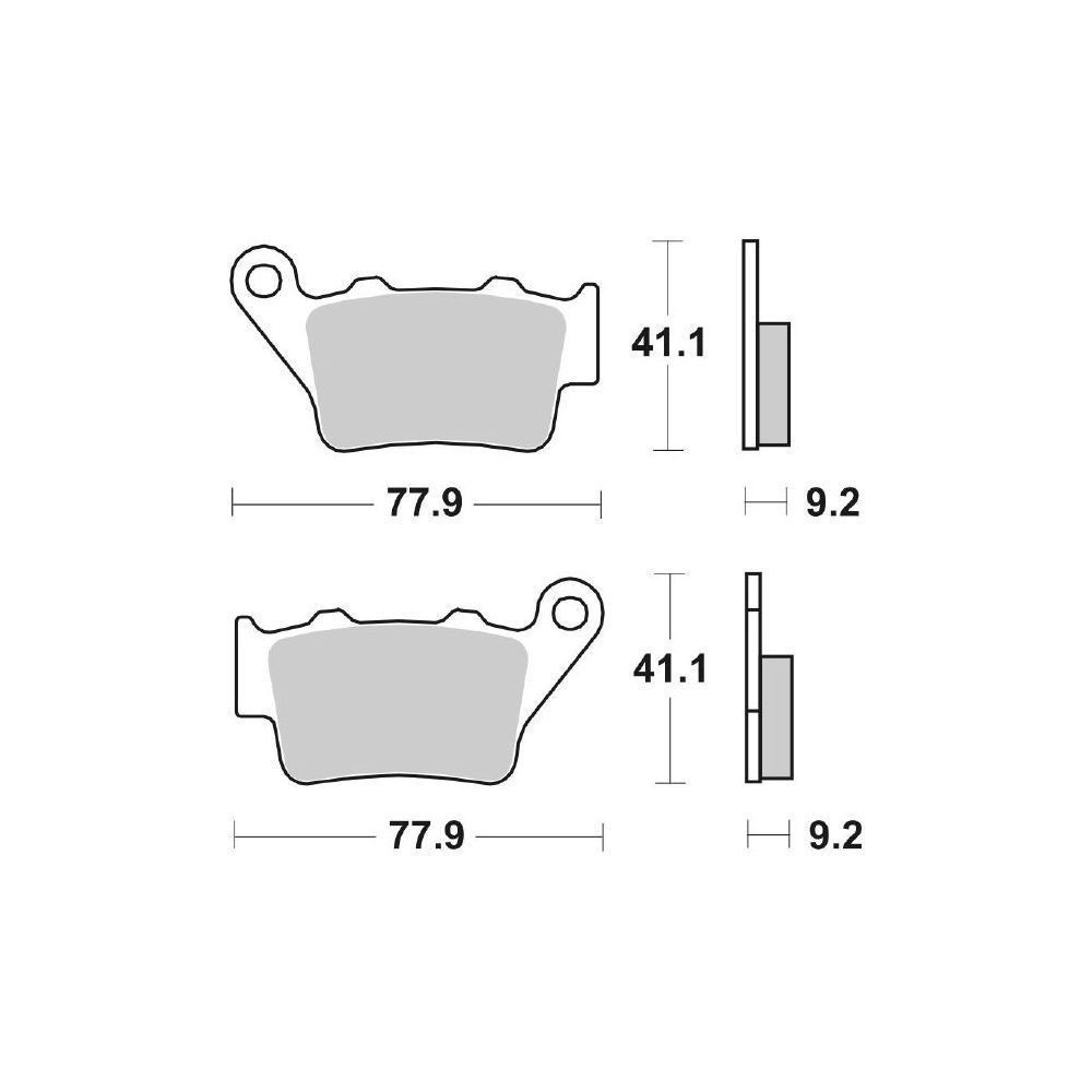 PASTIGLIE FRENO POSTERIORE SBS 675 LS (SINTERIZZATA)