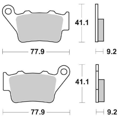 PASTIGLIE FRENO POSTERIORE SBS 675 LS (SINTERIZZATA)