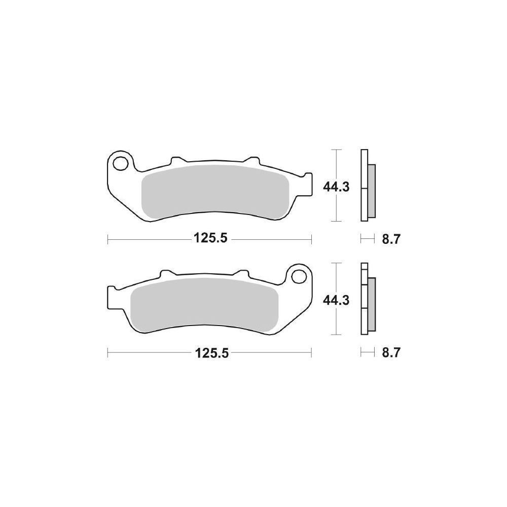 PASTIGLIE FRENO ANTERIORE SBS 685 HS (SINTERIZZATA)