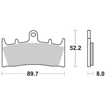 PASTIGLIE FRENO ANTERIORE SBS 686 HS (SINTERIZZATA)