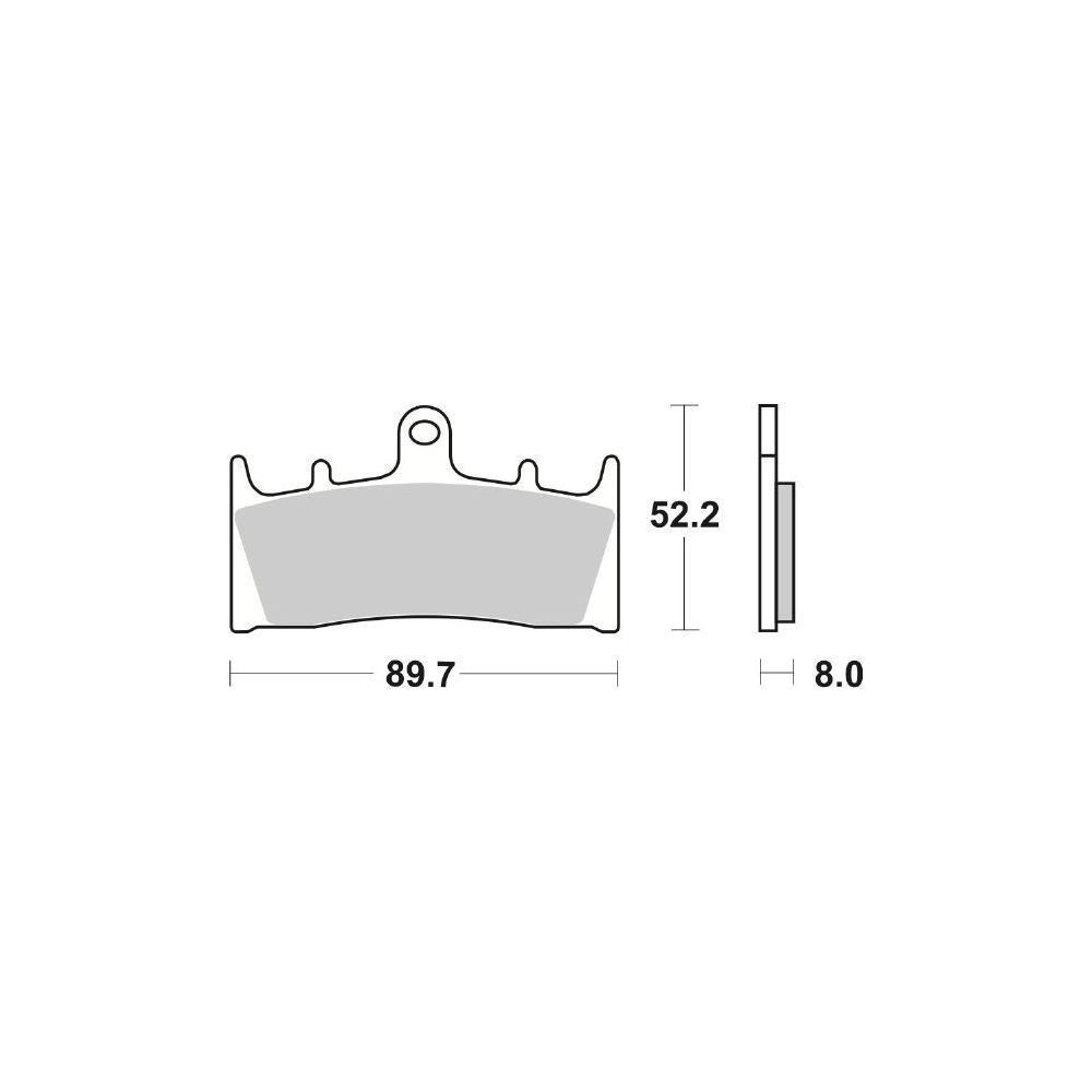 PASTIGLIE FRENO ANTERIORE SBS 686 HS (SINTERIZZATA)