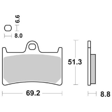 PASTIGLIE FRENO ANTERIORE RACING SBS 634 RS (SINTERIZZATA)