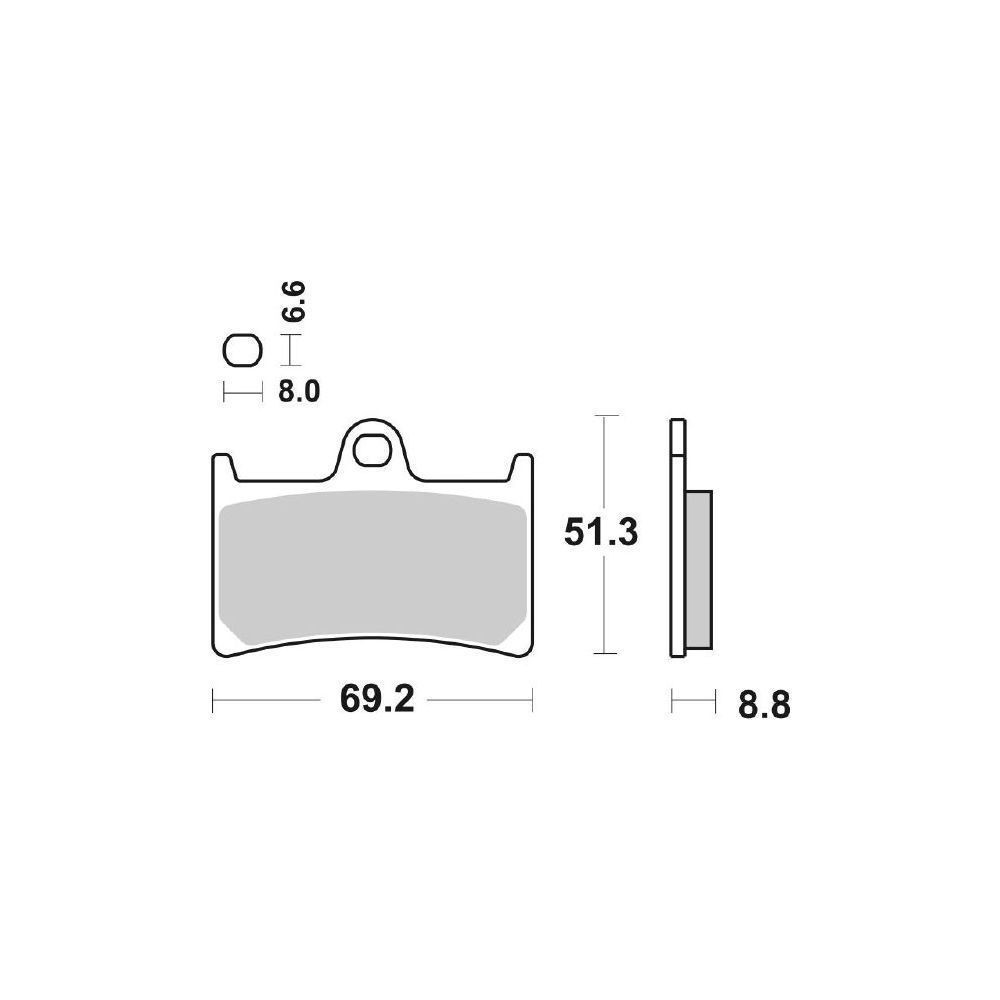 PASTIGLIE FRENO ANTERIORE RACING SBS 634 RS (SINTERIZZATA)