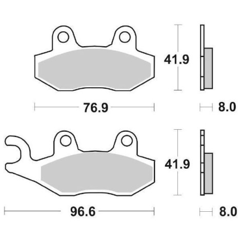 PASTIGLIE FRENO ANTERIORE SBS 611 HS (SINTERIZZATA)