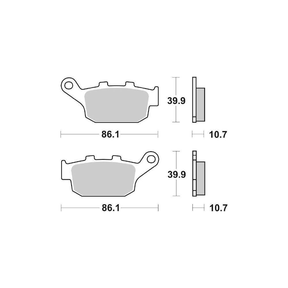 PASTIGLIE FRENO POSTERIORE SBS 614 LS (SINTERIZZATA)