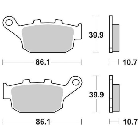 PASTIGLIE FRENO POSTERIORE SBS 614 LS (SINTERIZZATA)