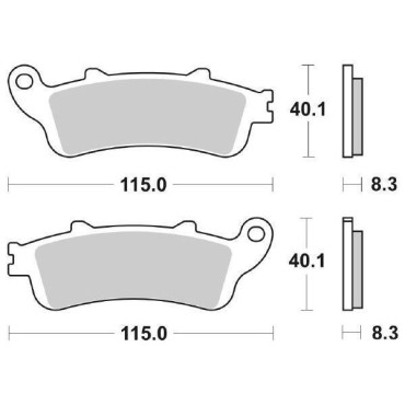 PASTIGLIE FRENO ANTERIORE SBS 735 HS (SINTERIZZATA)