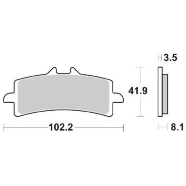 PASTIGLIE FRENO ANTERIORE SBS 841 HS (SINTERIZZATA)