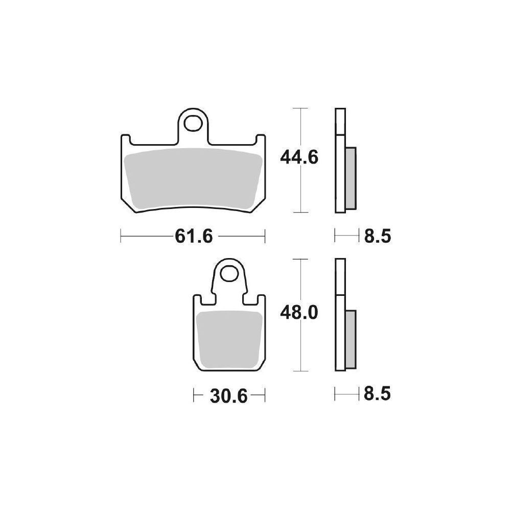 SET 4 PASTIGLIE FRENO ANTERIORE RACING SBS 839 RS (SINTERIZZATA)