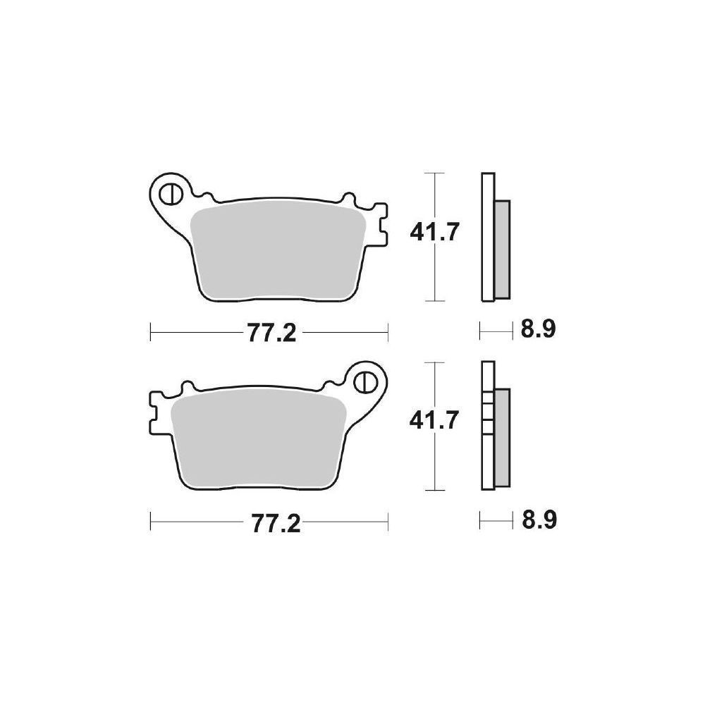 PASTIGLIE FRENO POSTERIORE SBS 834 LS (SINTERIZZATA)