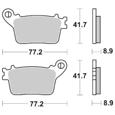 PASTIGLIE FRENO POSTERIORE SBS 834 LS (SINTERIZZATA)