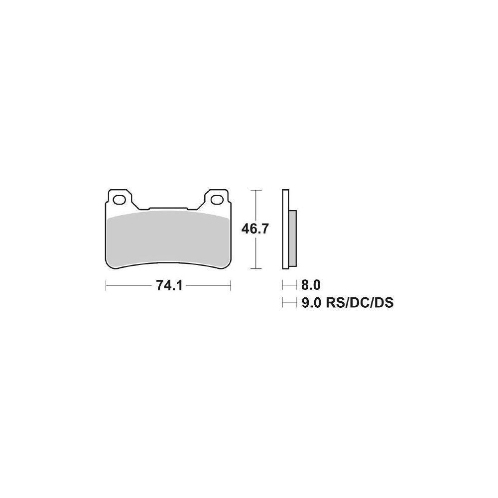 PASTIGLIE FRENO ANTERIORE RACING SBS 809 RS (SINTERIZZATA)