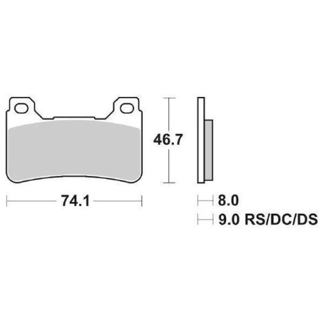 PASTIGLIE FRENO ANTERIORE RACING SBS 809 RS (SINTERIZZATA)