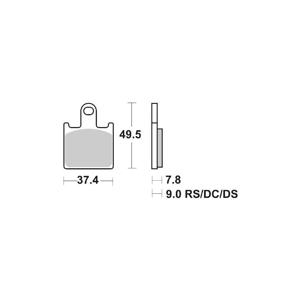 SET 4 PASTIGLIE FRENO ANTERIORE SBS 838 HS (SINTERIZZATA)